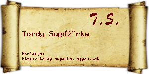 Tordy Sugárka névjegykártya
